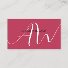 Tarjeta De Visita Moderno guión elegante Minimalista profesional