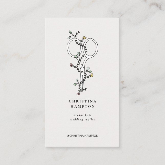 Tarjeta De Visita Moderno Hair Stylist (Anverso)