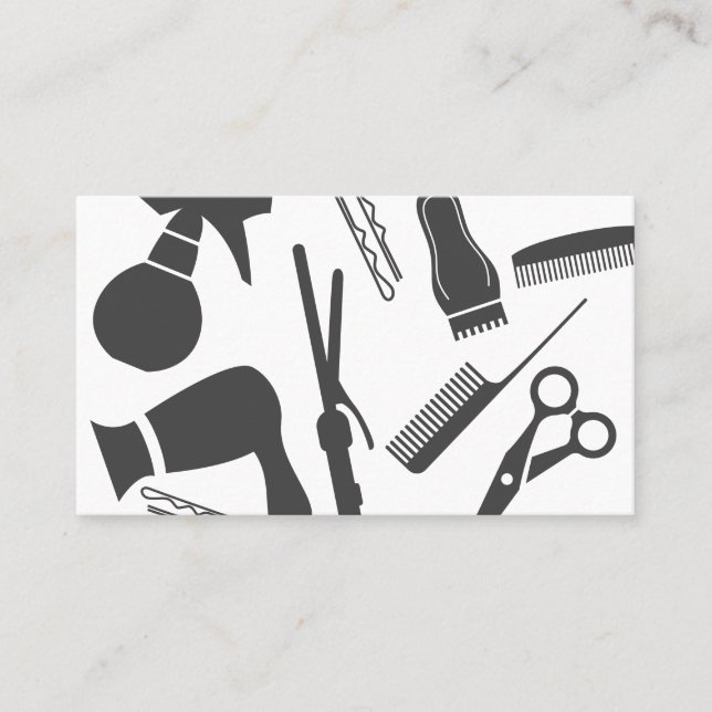 Tarjeta De Visita Moderno Hair Stylist (Anverso)