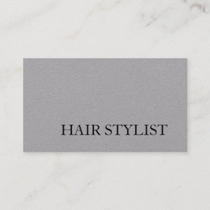 Tarjeta De Visita Moderno Hair Stylist Premium Gray Profesional