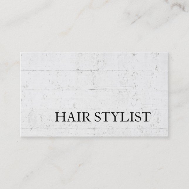 Tarjeta De Visita Moderno Hair Stylist Wall Design Profesional (Anverso)