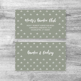 Tarjeta De Visita Moderno Hand Sketched Custom Name Gardener |
