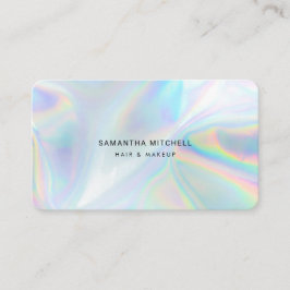 Tarjeta De Visita Moderno Holográfico QR Código maquillaje Belticist