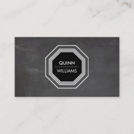 Tarjeta De Visita MODERNO ICON LOGO fresco octógono geométrico pizar