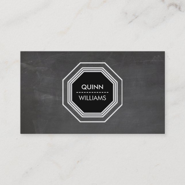 Tarjeta De Visita MODERNO ICON LOGO fresco octógono geométrico pizar (Anverso)