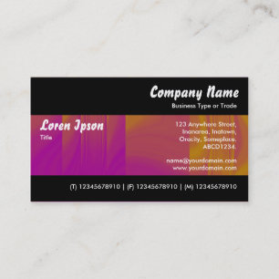Tarjeta De Visita Moderno II - Tex de color magenta y Naranja