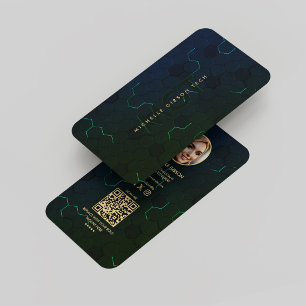 Tarjeta De Visita Moderno ingeniero de software desarrollador verde