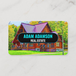 Tarjeta De Visita Moderno Inmueble de Lujo (QR Code) Realtor de Casa