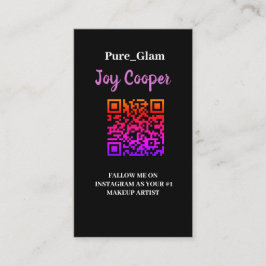 Tarjeta De Visita Moderno ,Instagram Collage de fotos QRcode Busines