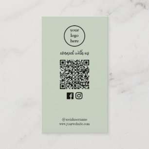 Tarjeta De Visita Moderno Instagram Facebook QR Code Social Media