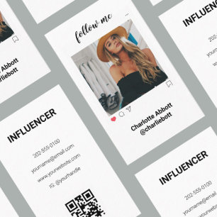 Tarjeta De Visita Moderno Instagram Tu Foto Sígueme