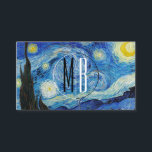 Tarjeta De Visita Moderno, La Noche Estridente Van Gogh<br><div class="desc">Estas sorprendentes tarjetas de visita incluyen la icónica pintura de 1889 de Vincent van Gogh que muestra una escena basada en la vista desde su dormitorio en el asilo donde se alojaba. Utiliza ricos pigmentos azules y un pigmento amarillo indio bastante raro. Sorprendentemente, parece que no le gustaba mucho. Antes...</div>