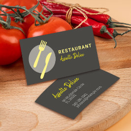Tarjeta De Visita Moderno logotipo mínimo Cocina de negocios y resta