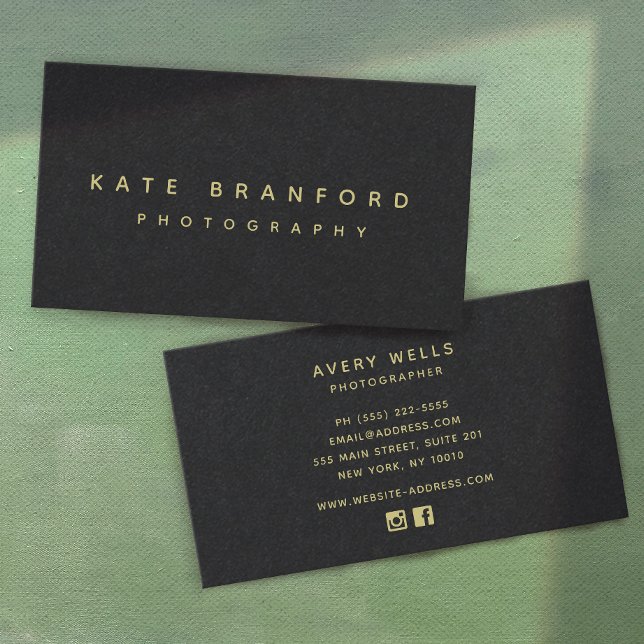 Tarjeta De Visita Moderno Lux Minimalista Negro Profesional (Subido por el creador)