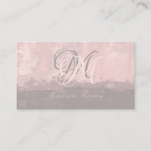 Tarjeta De Visita Moderno mallow rosa claro elegante artístico Nr41
