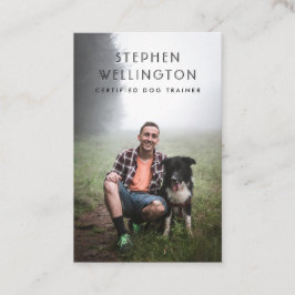 Tarjeta De Visita Moderno Mascota de fotografía simple entrenador de