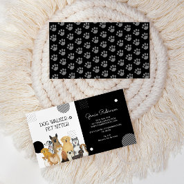 Tarjeta De Visita Moderno Mascota de Paseo de Perro Sitter acuarela 