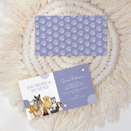 Tarjeta De Visita Moderno Mascota de Paseo de Perro Sitter acuarela 