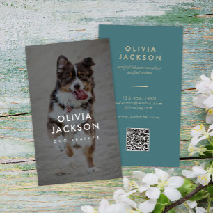 Tarjeta De Visita Moderno Mascota Mínimo de Entrenador de Perro Sitt