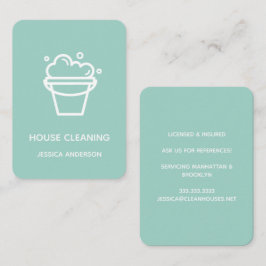 Tarjeta De Visita Moderno Masilla de Limpieza con logotipo de cubo m