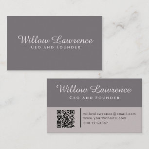 Tarjeta De Visita Moderno Mauve Gray White Profesional