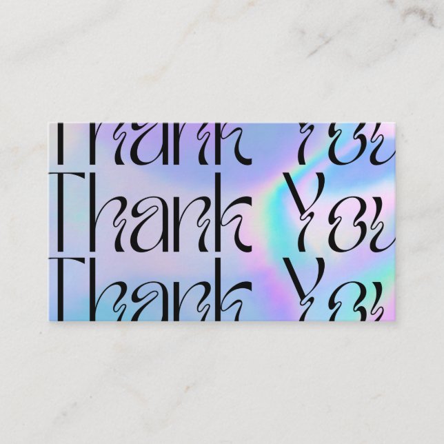 Tarjeta De Visita Moderno medio pop psicodélico azul inserto (Anverso)