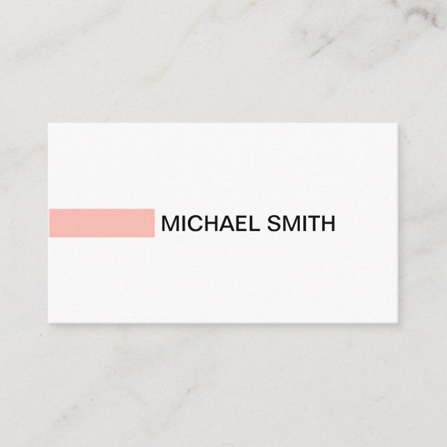 Tarjeta De Visita Moderno Melon Elegante Profesional Llanto Blanco (Anverso)