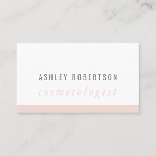 Tarjeta De Visita MODERNO MINIMAL elegante estilo sencillo rosa