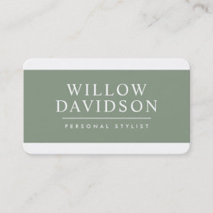 Tarjeta De Visita MODERNO MINIMAL elegante sage ecológico limpio y p