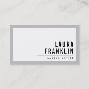 Tarjeta De Visita MODERNO MINIMAL nombre en negrita gris suave negro