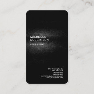 Tarjeta De Visita Moderno minimalista abstracto gris oscuro de lino