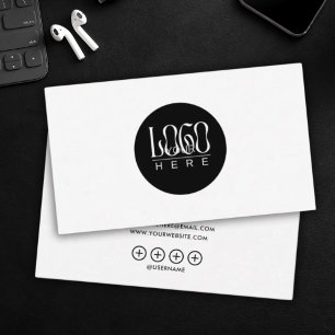 Tarjeta De Visita moderno minimalista Agrega tu logotipo personaliza