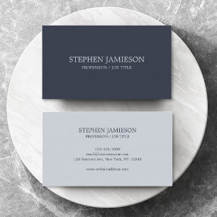 Tarjeta De Visita Moderno Minimalista Clásico Profesional Azul