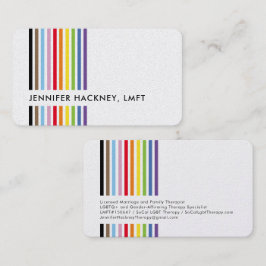 Tarjeta De Visita MODERNO MINIMALISTA colorido simple orgullo arcoír