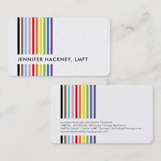 Tarjeta De Visita MODERNO MINIMALISTA colorido simple orgullo arcoír
