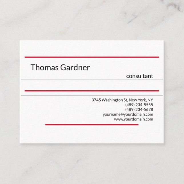 Tarjeta De Visita Moderno minimalista creativo (Anverso)