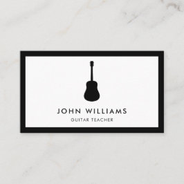 Tarjeta De Visita Moderno minimalista de la guitarra acústica del