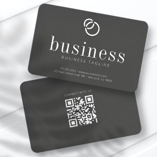 Tarjeta De Visita Moderno Minimalista de Moda simple Escáner código