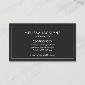 Tarjeta De Visita Moderno Minimalista Elegante