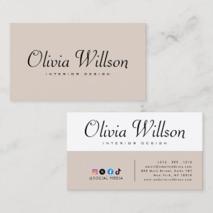 Tarjeta De Visita Moderno Minimalista Elegante Profesional