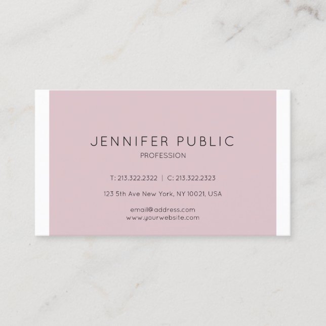 Tarjeta De Visita Moderno minimalista elegante profesional (Anverso)
