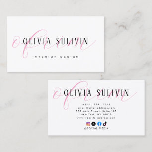 Tarjeta De Visita Moderno Minimalista Elegante Profesional Plano