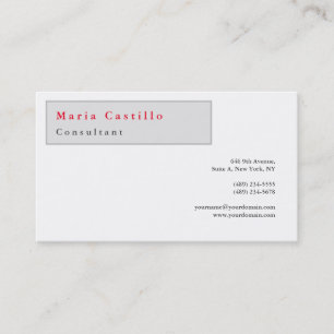 Tarjeta De Visita Moderno Minimalista Elegante Sencillo