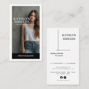 Tarjeta De Visita Moderno Minimalista Fotografía de moda profesional