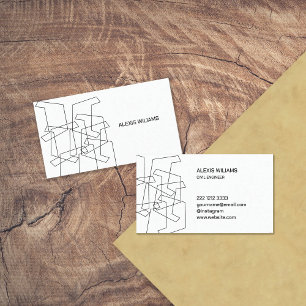 Tarjeta De Visita Moderno Minimalista Geométrico Elegante Profesiona