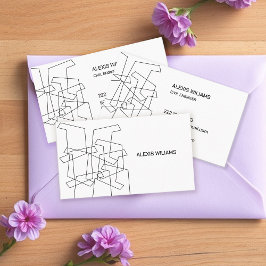 Tarjeta De Visita Moderno Minimalista Geométrico Elegante Profesiona