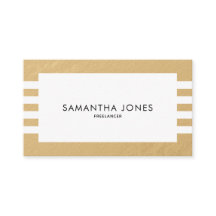 Moderno Minimalista Gold White Stripes Freelancer