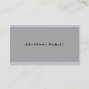 Tarjeta De Visita Moderno Minimalista Gris Plantilla Elegante Modern