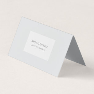 Tarjeta De Visita Moderno Minimalista Gris Profesional Sencillo