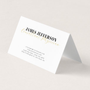 Tarjeta De Visita Moderno Minimalista Plano de Moda